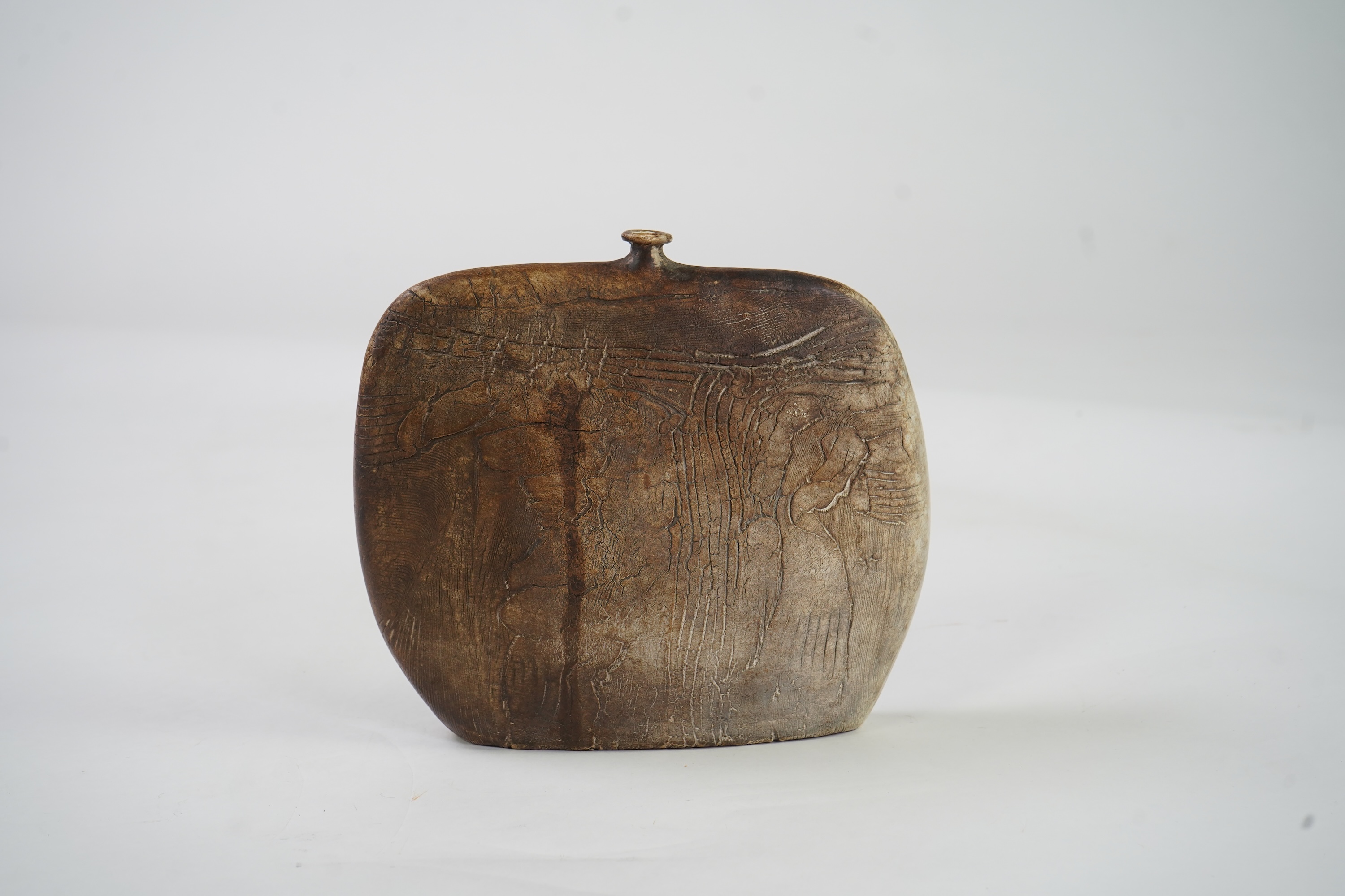 Peter Hayes (b. 1946): A Raku pottery bottle vase